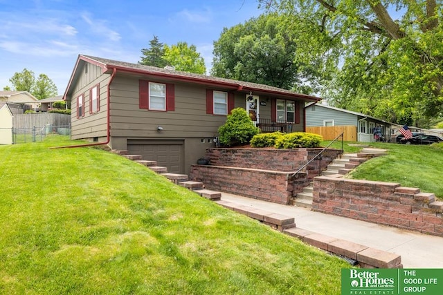 9619 Emmet St, Omaha, NE 68134 - ranch-style home featuring a garage and board and batten siding