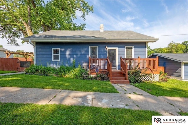 610 S 10th St, Plattsmouth, NE 68048 - view of front of home featuring a wooden deck