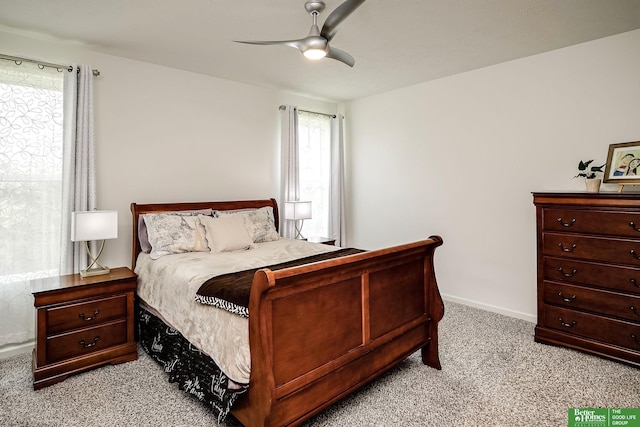 2627 N 166th St, Omaha, NE 68116 - bedroom featuring light colored carpet, ceiling fan, and baseboards