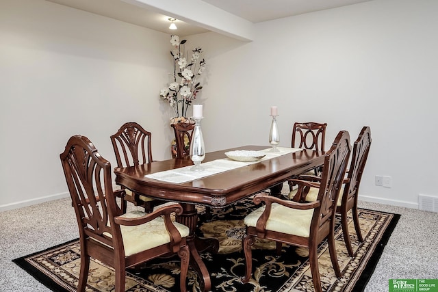 2627 N 166th St, Omaha, NE 68116 - dining area featuring carpet floors and baseboards