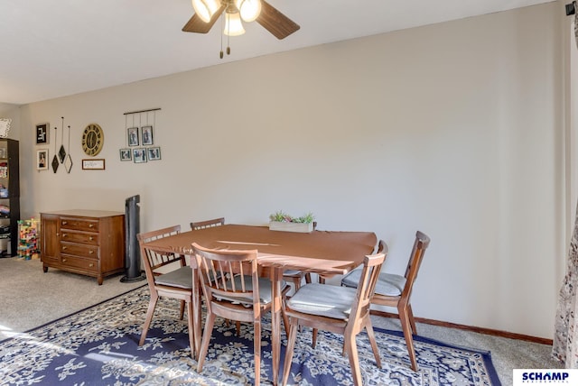 253 S 110th St, Omaha, NE 68154 - carpeted dining room with a ceiling fan