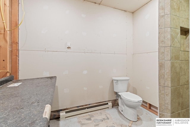 17409 Webster Blvd, Plattsmouth, NE 68048 - bathroom with baseboard heating and toilet