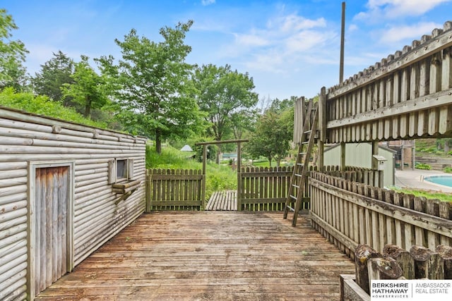 17409 Webster Blvd, Plattsmouth, NE 68048 - view of wooden deck