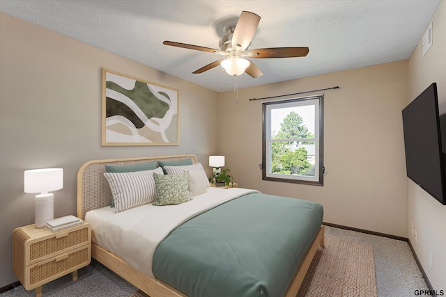 12749 Woodcrest Plz Unit 211B, Omaha, NE 68137 - bedroom with carpet flooring, baseboards, and ceiling fan