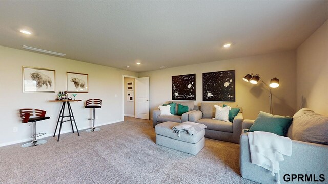 8508 S 179th St, Gretna, NE 68136 - living room featuring carpet flooring, recessed lighting, and baseboards