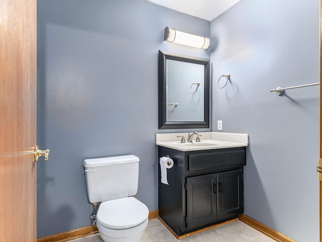 7824 La Vista Dr, La Vista, NE 68128 - half bathroom featuring vanity and tile patterned flooring