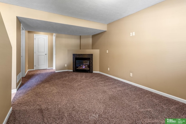 14463 Reynolds St, Omaha, NE 68007 - unfurnished living room with carpet and a glass covered fireplace