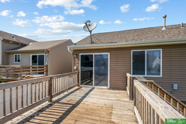 14463 Reynolds St, Omaha, NE 68007 - view of wooden deck