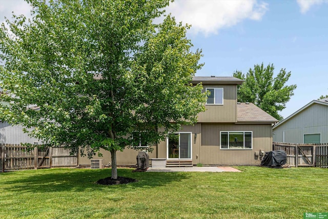 4602 N 155th Ave, Omaha, NE 68116 - back of house with a patio area, entry steps, and roof with shingles