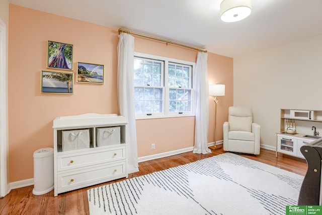 1008 J E George Blvd, Omaha, NE 68132 - living area with wood finished floors and baseboards