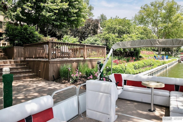 12829 Izard St, Omaha, NE 68154 - view of patio with a wooden deck