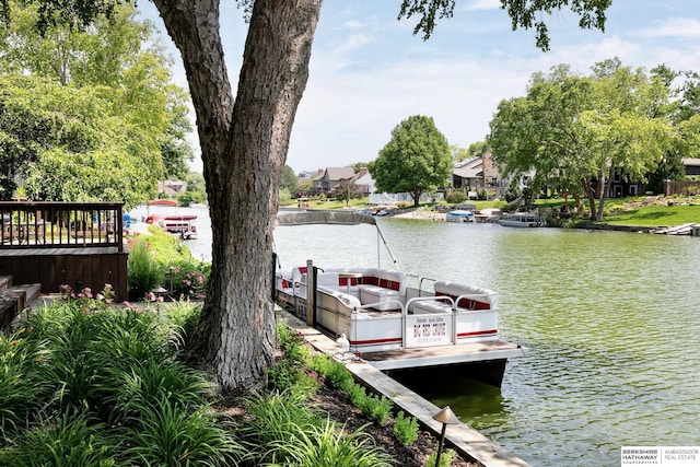 12829 Izard St, Omaha, NE 68154 - dock area featuring a water view