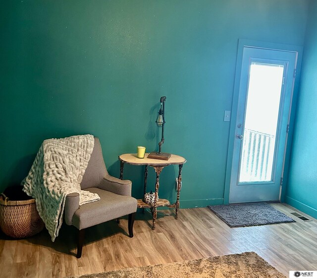7615 Greycliff Dr, Lincoln, NE 68516 - living area featuring plenty of natural light and wood finished floors