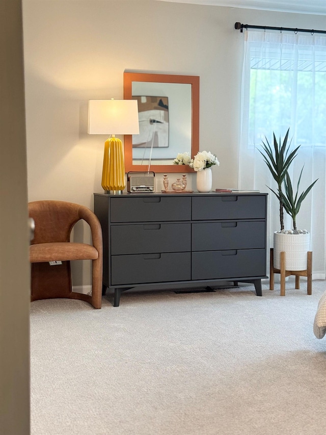 5941 Margo Dr, Lincoln, NE 68510 - living area featuring light colored carpet and baseboards