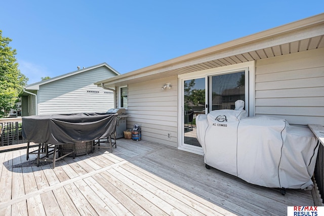 21808 Hilltop Ave, Gretna, NE 68028 - wooden terrace featuring area for grilling