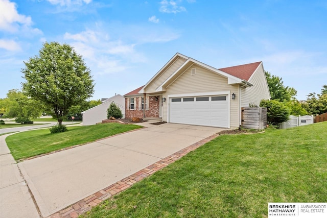 16325 Erskine St, Omaha, NE 68116 - ranch-style home with a garage and driveway