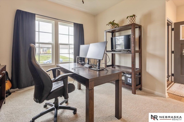 9601 S 184th Ter, Omaha, NE 68136 - home office with carpet floors and baseboards