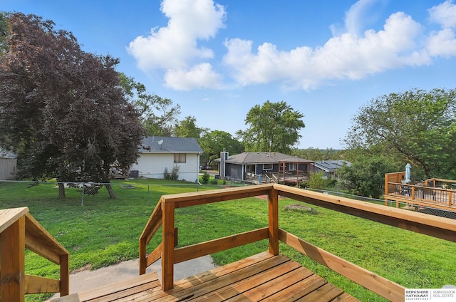 13304 S 21st St, Bellevue, NE 68123 - deck featuring a fenced backyard