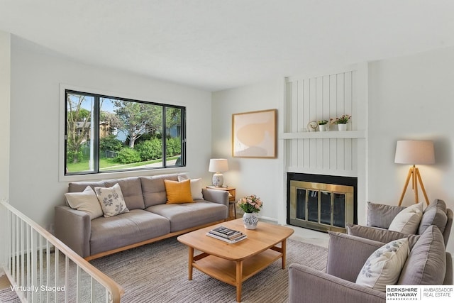 13304 S 21st St, Bellevue, NE 68123 - living area with a fireplace with flush hearth
