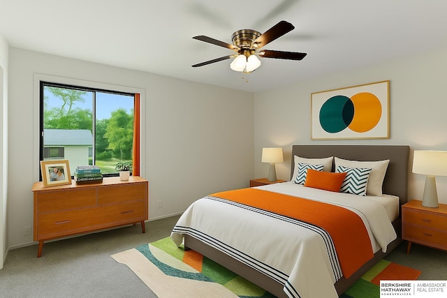 13304 S 21st St, Bellevue, NE 68123 - bedroom with light colored carpet and a ceiling fan