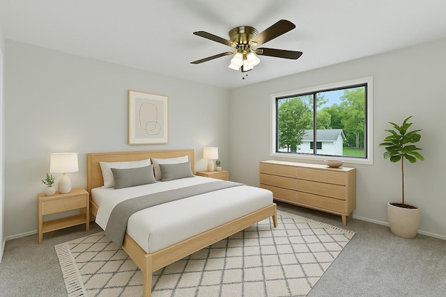13304 S 21st St, Bellevue, NE 68123 - bedroom featuring light carpet and a ceiling fan
