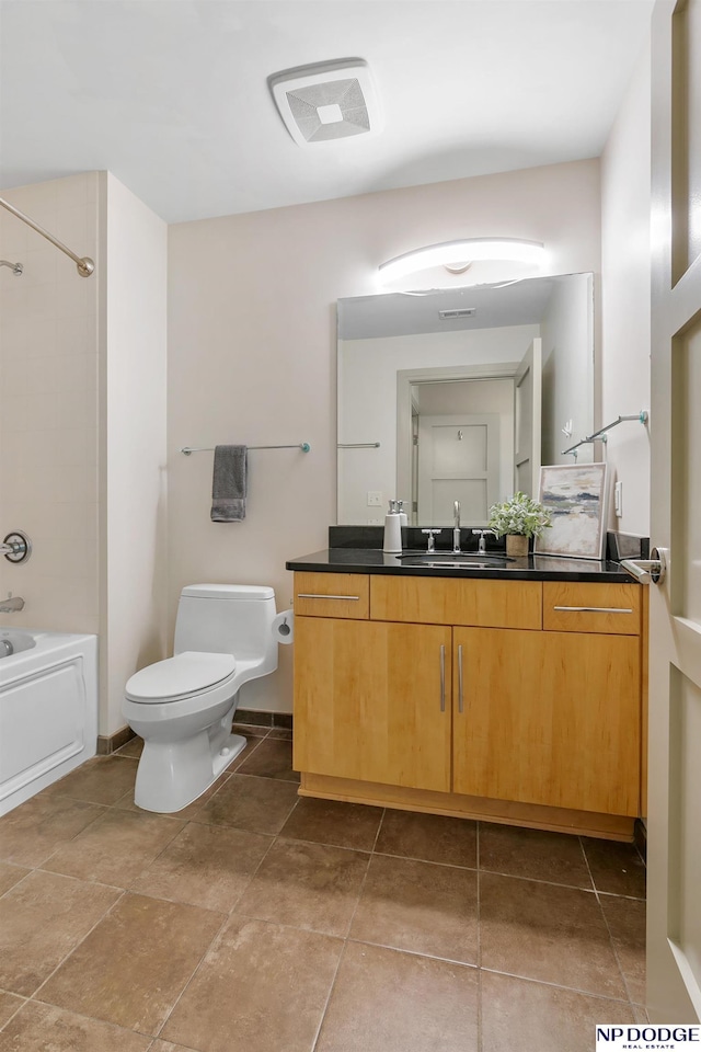 3200 Farnam Ct Unit 3604, Omaha, NE 68131 - full bathroom featuring vanity, toilet, and shower / tub combination