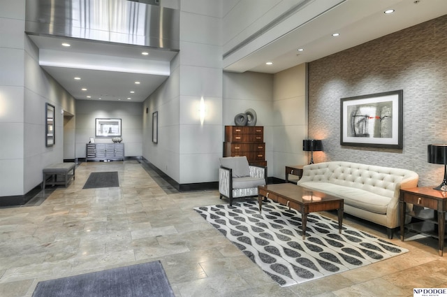3200 Farnam Ct Unit 3604, Omaha, NE 68131 - community lobby with recessed lighting and a high ceiling