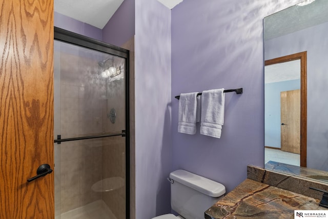 716 N 148th St, Omaha, NE 68154 - full bathroom with toilet, a stall shower, and vanity