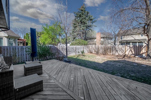716 N 148th St, Omaha, NE 68154 - wooden deck with a fenced backyard