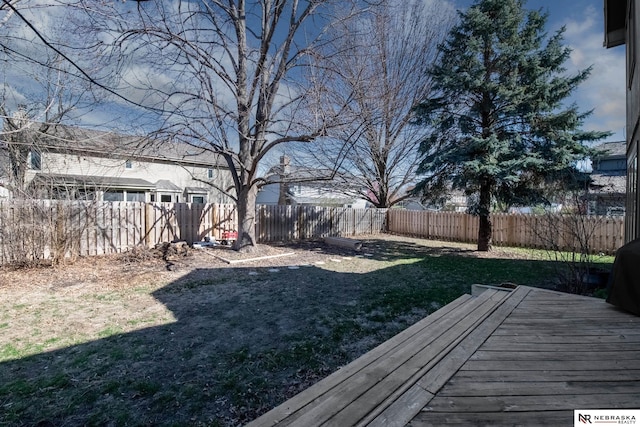 716 N 148th St, Omaha, NE 68154 - view of yard with a wooden deck