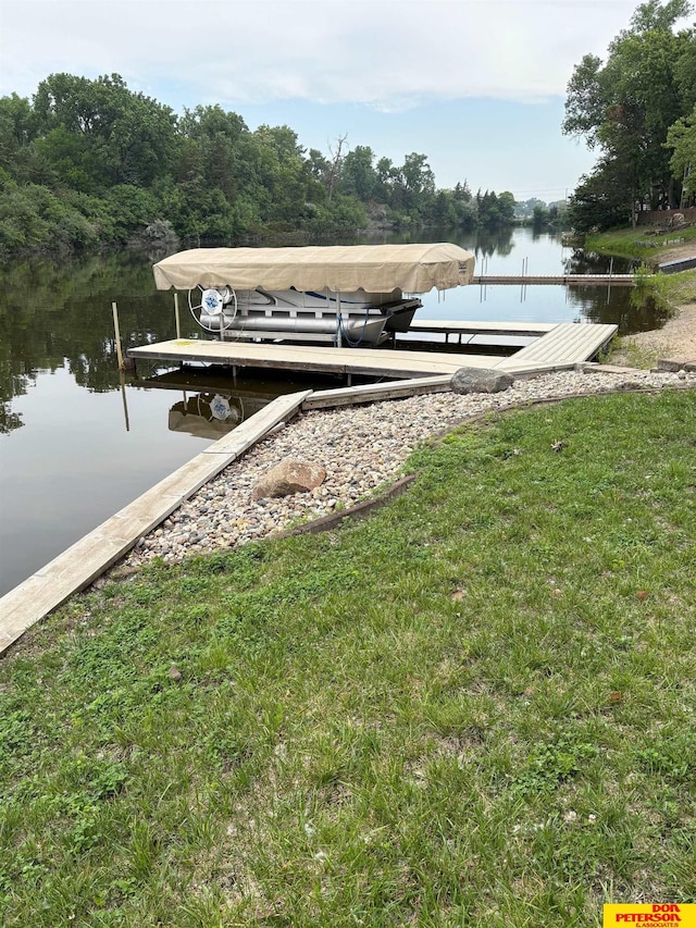 870 Ridgeland Ave Lot 4, Fremont, NE 68025 - dock area with a water view and a yard