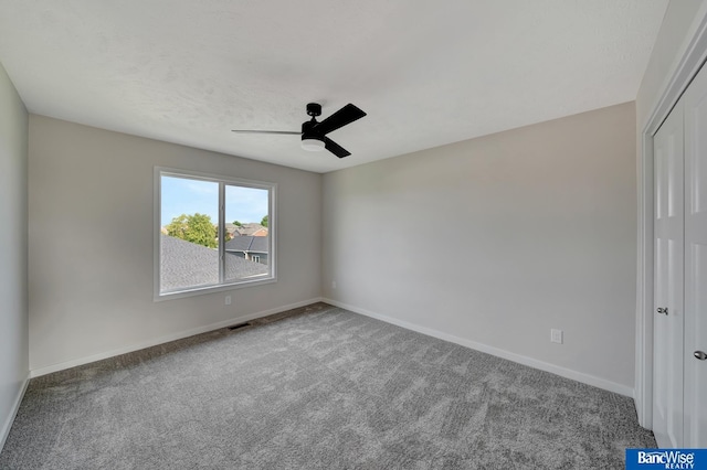 3556 Pearl Crescent Dr, Lincoln, NE 68504 - carpeted empty room featuring ceiling fan and baseboards