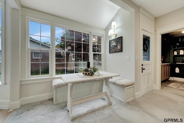149 N 1st St, Seward, NE 68434 - sitting room featuring baseboards and lofted ceiling