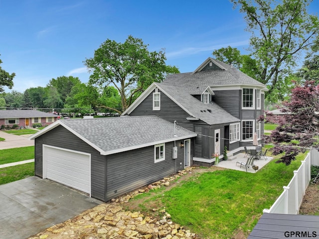149 N 1st St, Seward, NE 68434 - view of front of property with a shingled roof, a patio, and entry steps