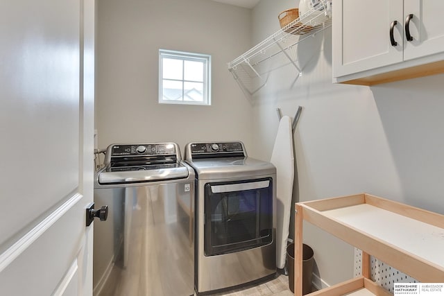 8622 N 177th St, Bennington, NE 68007 - washroom with cabinet space and washer and clothes dryer