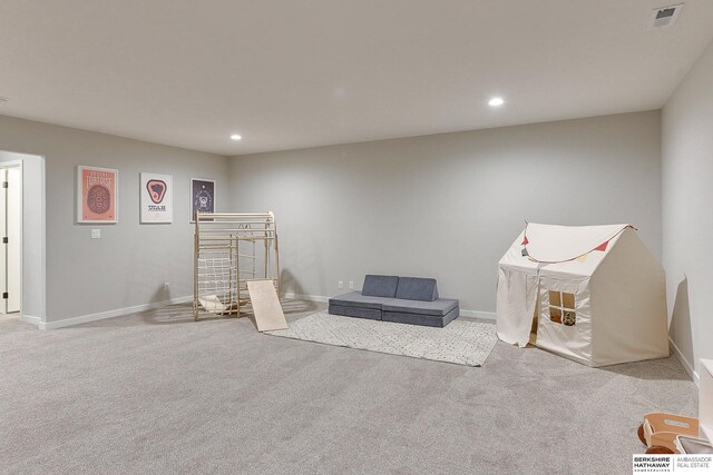 8622 N 177th St, Bennington, NE 68007 - playroom featuring carpet floors, recessed lighting, and baseboards