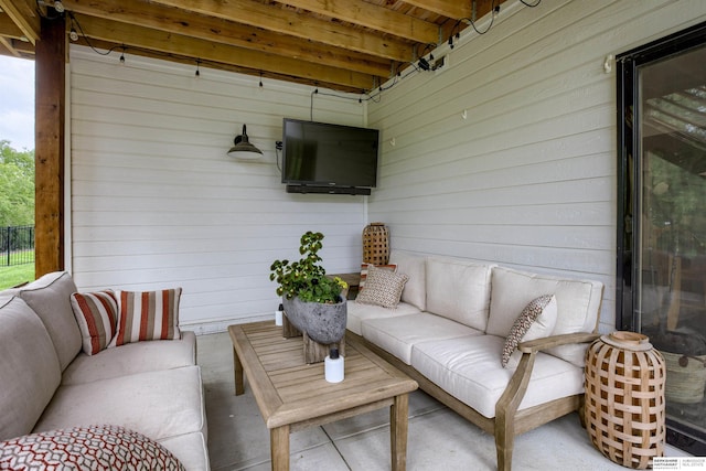 18244 Cheyenne Rd, Omaha, NE 68136 - view of patio / terrace featuring an outdoor living space