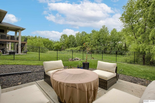18244 Cheyenne Rd, Omaha, NE 68136 - view of patio featuring a balcony