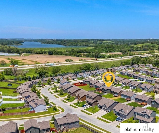 7784 N 88th Ave, Omaha, NE 68122 - aerial perspective of suburban area featuring a large body of water
