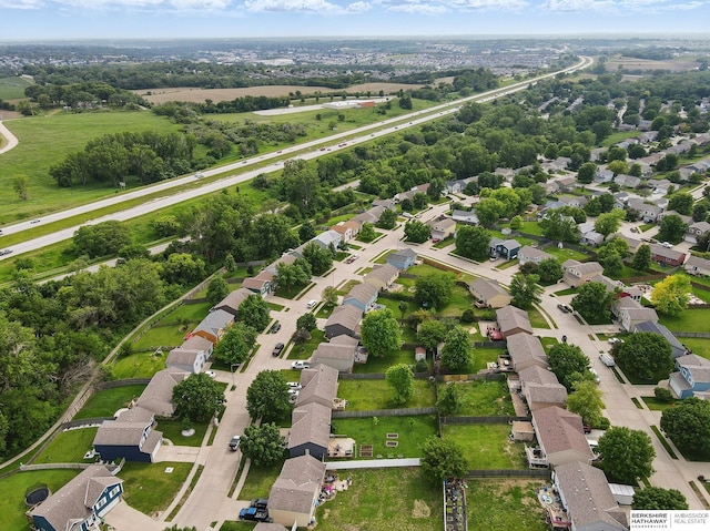 7628 Bondesson St, Omaha, NE 68122 - aerial view of residential area featuring a tree filled landscape