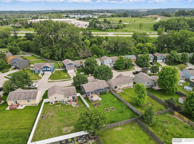 7628 Bondesson St, Omaha, NE 68122 - aerial perspective of suburban area featuring a tree filled landscape