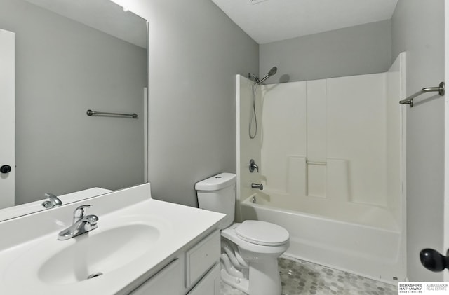 8925 N 159th Ave, Bennington, NE 68007 - full bath featuring toilet, vanity, and tub / shower combination