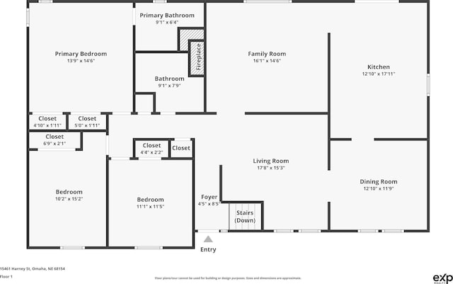 15461 Harney St, Omaha, NE 68154 - home floor plan