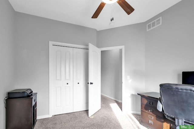 6011 S 193rd St, Omaha, NE 68135 - carpeted office featuring ceiling fan and baseboards