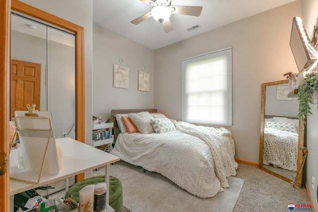 3934 Ballard Ct, Lincoln, NE 68504 - carpeted bedroom featuring a closet and a ceiling fan