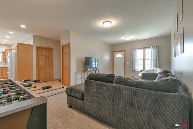 3934 Ballard Ct, Lincoln, NE 68504 - living area with light colored carpet and recessed lighting