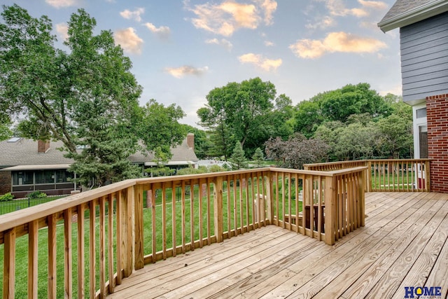 8240 Dorset Dr, Lincoln, NE 68510 - wooden deck with a yard
