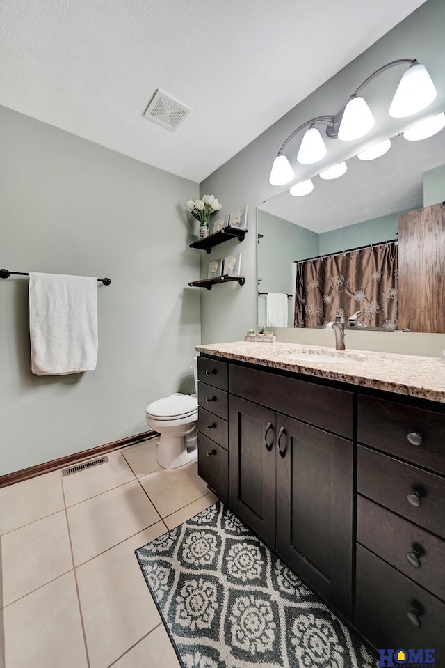 1309 Ridge Rd, Hickman, NE 68372 - bathroom featuring vanity, tile patterned floors, and curtained shower