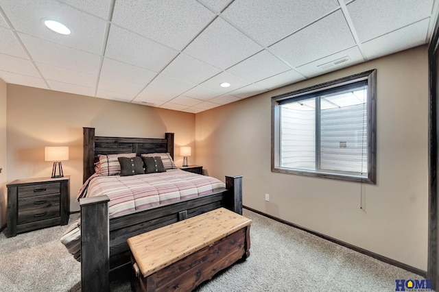 1309 Ridge Rd, Hickman, NE 68372 - carpeted bedroom with a paneled ceiling and recessed lighting