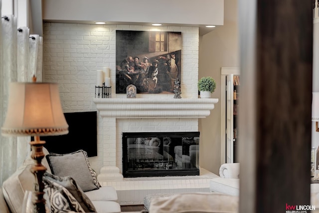 5100 Bridle Ln, Lincoln, NE 68516 - living room featuring a fireplace